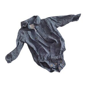 Carter's Denim and Holiday Moose Button Down | 6M